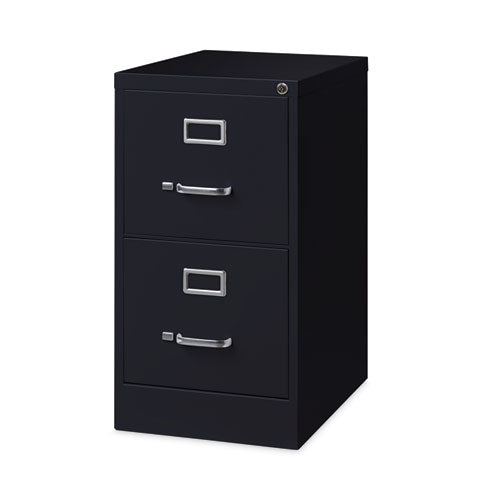 Image of Alera® Two-Drawer Economy Vertical File, Letter-Size File Drawers, Black, 15" x 22" x 28.37"