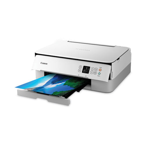 Image of Canon® PIXMA TR7020a WH Wireless All-in-One Inkjet Printer, Copy/Print/Scan, White