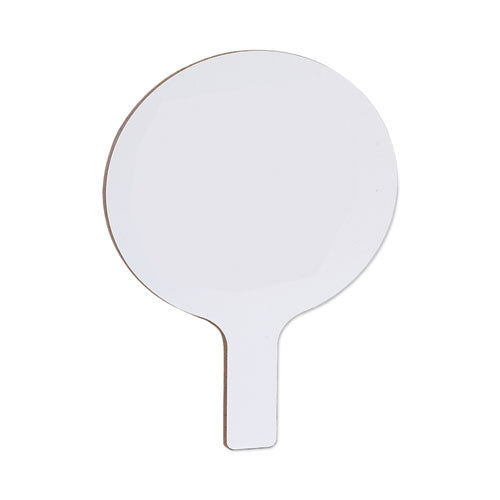 Image of Flipside Dry Erase Paddle, 9" x 5", White Surface, 12/Pack