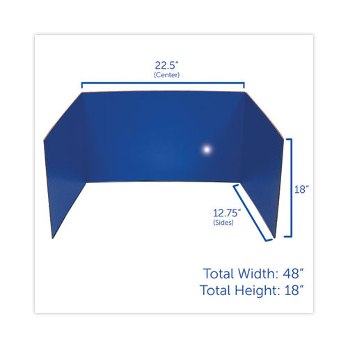 Image of Flipside Study Carrel, 48 x 18, Assorted Colors, 24/Pack