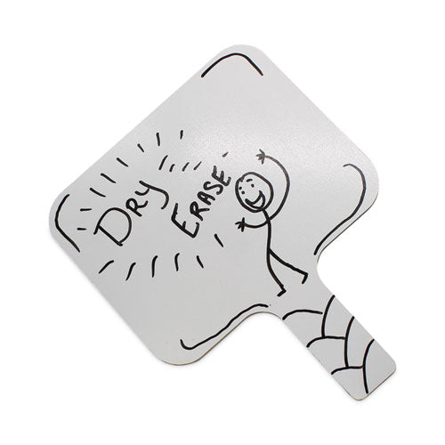Image of Flipside Dry Erase Paddle, 9.75" x 8", White Surface, 12/Pack