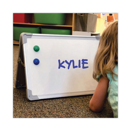 Image of Flipside Dual-Sided Desktop Dry Erase Board, 18" x 12", White Surface, Satin Aluminum Frame