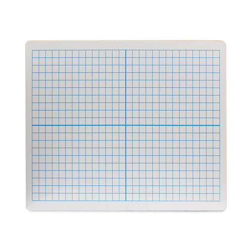 Image of Flipside Graphing Two-Sided Dry Erase Board, Computational Grid Format, 12" x 9", White Surface, 12/Pack