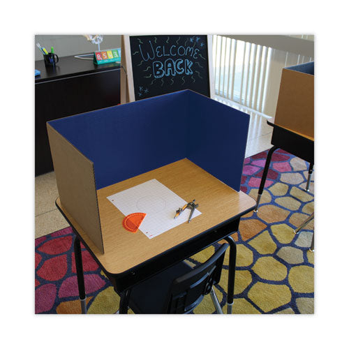 Image of Flipside Study Carrel, 48 x 18, Assorted Colors, 24/Pack