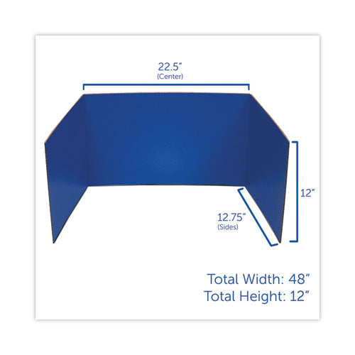Image of Flipside Study Carrel, 48 x 12, Assorted Colors, 24/Pack