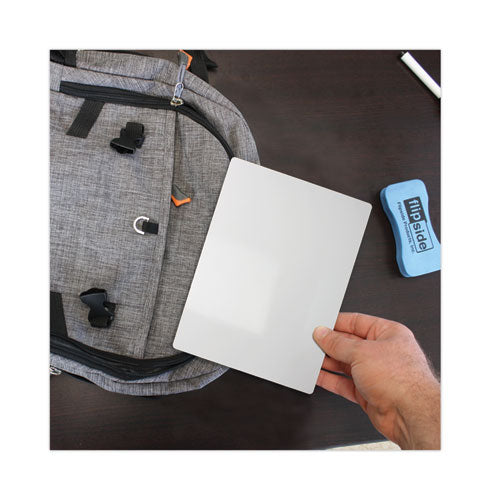 Image of Flipside Two-Sided Dry Erase Board, 7" x 5", White Surface, 24/Pack
