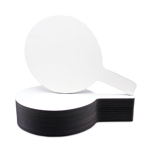 Image of Flipside Dry Erase Paddle, 12" x 7", White Surface, 12/Pack