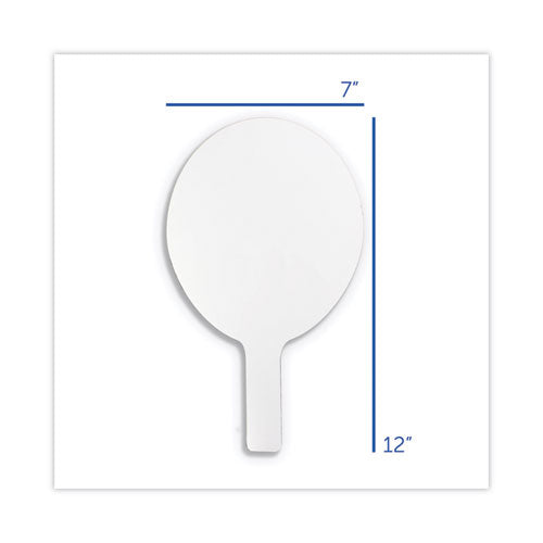Image of Flipside Dry Erase Paddle, 12" x 7", White Surface, 12/Pack