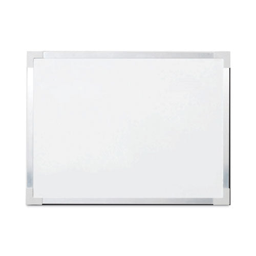 Image of Flipside Framed Dry Erase Board, 48" x 36", White Surface, Satin Aluminum Frame