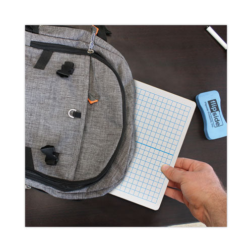 Image of Flipside Graphing Two-Sided Dry Erase Board, Computational Grid Format, 12" x 9", White Surface, 12/Pack