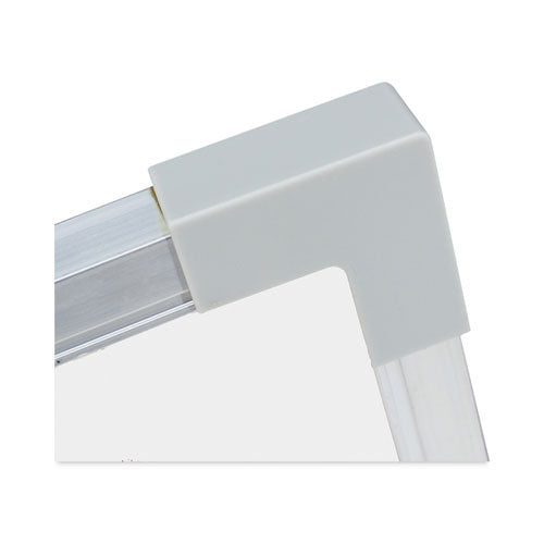 Image of Flipside Framed Dry Erase Board, 48" x 36", White Surface, Satin Aluminum Frame