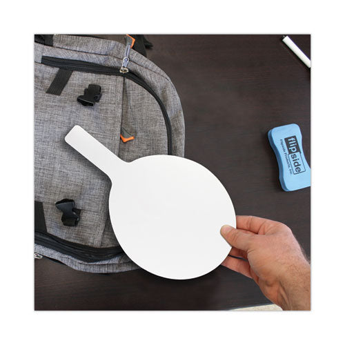 Image of Flipside Dry Erase Paddle, 12" x 7", White Surface, 12/Pack