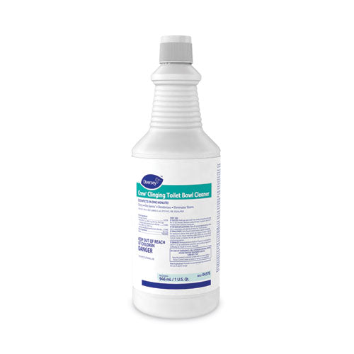Image of Diversey Crew Clinging Toilet Bowl Cleaner, Floral Scent, Liquid, 1 Qt. Bottle, 12/ct