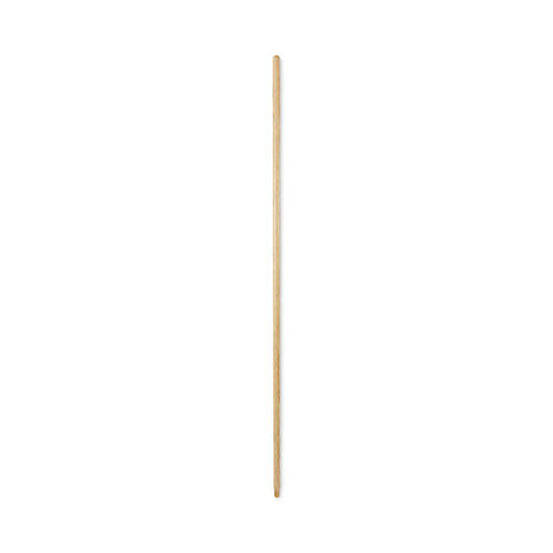 Image of Boardwalk® Threaded End Broom Handle, Lacquered Hardwood, 0.94" dia x 54", Natural