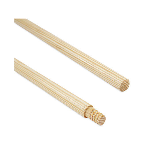 Image of Boardwalk® Threaded End Broom Handle, Lacquered Wood, 0.94" dia x 60", Natural