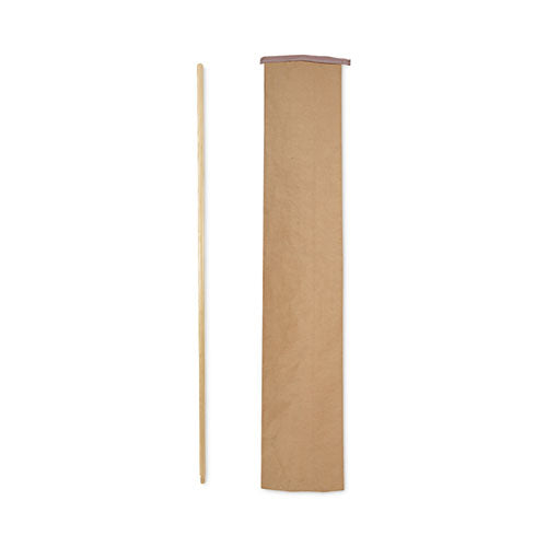 Image of Boardwalk® Threaded End Broom Handle, Lacquered Wood, 0.94" dia x 60", Natural
