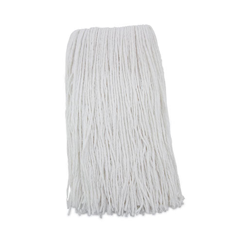 Image of Boardwalk® Premium Cut-End Wet Mop Heads, Rayon, 20oz, White, 12/carton