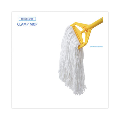 Image of Boardwalk® Premium Cut-End Wet Mop Heads, Rayon, 20oz, White, 12/carton