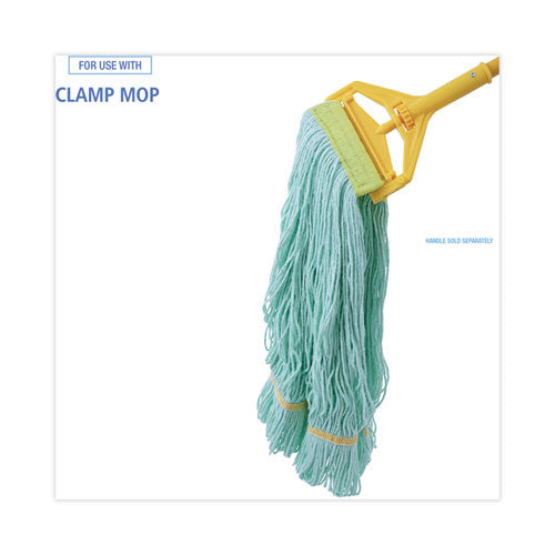 Image of Boardwalk® Ecomop Looped-End Mop Head, Recycled Fibers, Extra Large Size, Green