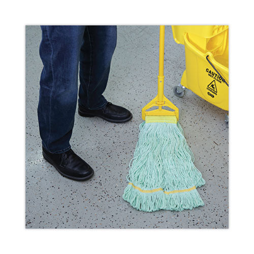 Image of Boardwalk® Ecomop Looped-End Mop Head, Recycled Fibers, Extra Large Size, Green