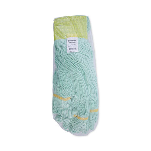 Image of Boardwalk® Ecomop Looped-End Mop Head, Recycled Fibers, Extra Large Size, Green