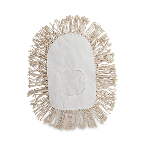 Image of Boardwalk® Wedge Dust Mop Head, Cotton, 17.5 x 13.5, White