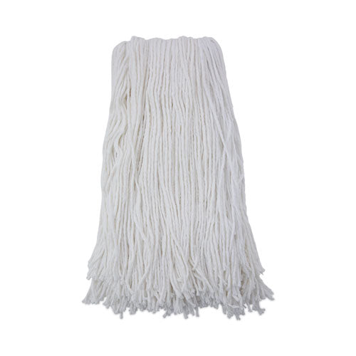 Image of Boardwalk® Cut-End Wet Mop Head, Rayon, No. 32, White, 12/carton