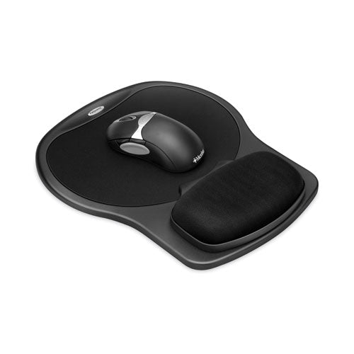 Image of Fellowes® Easy Glide Gel Mouse Pad with Wrist Rest, 10 x 12, Black