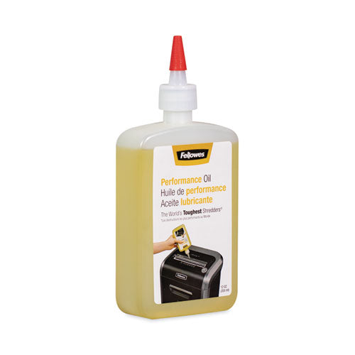 Image of Fellowes® Powershred Performance Oil, 12 Oz Bottle With Extension Nozzle