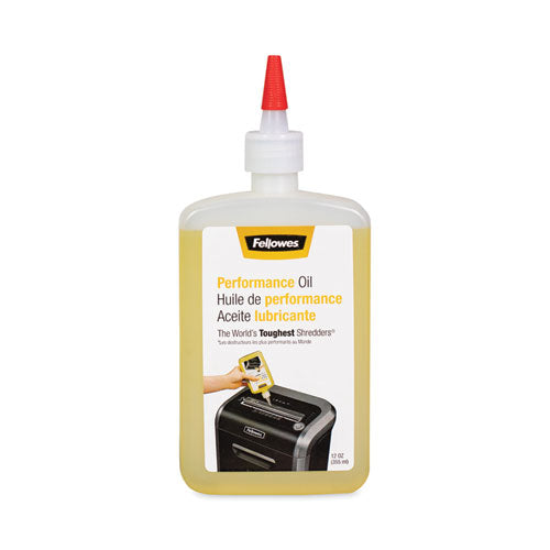 Image of Fellowes® Powershred Performance Oil, 12 Oz Bottle With Extension Nozzle
