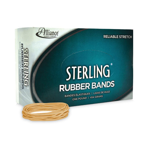 Image of Alliance® Sterling Rubber Bands, Size 19, 0.03" Gauge, Crepe, 1 Lb Box, 1,700/box