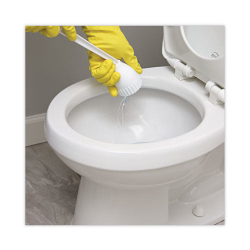 Image of Boardwalk® Cone Toilet Bowl Mop, 10" Handle, 2" Mop Head, White, 25/Carton