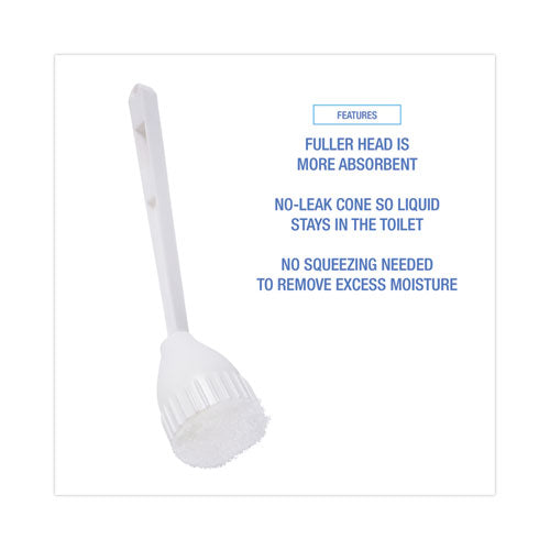 Image of Boardwalk® Cone Bowl Mop, 10" Handle, 2" Mop Head, White