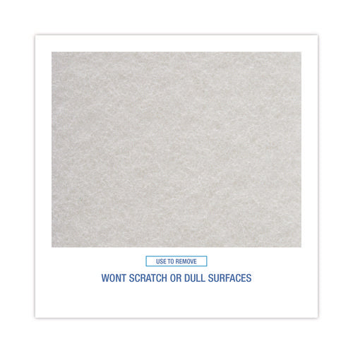 Image of Boardwalk® Light-Duty Scouring Pad, 6 x 9, White, 20/Carton