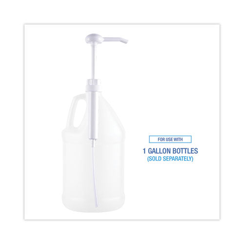 Image of Boardwalk® Siphon Pump for 1 gal Bottles, 1 oz Output, 12" Tube, Plastic, White, 12/Carton