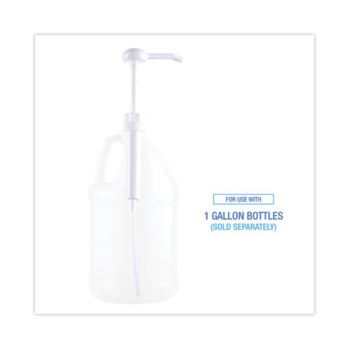 Image of Boardwalk® Siphon Pump for 1 gal Bottles, 1 oz Output, 12" Tube, Plastic, White