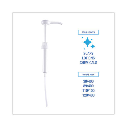 Image of Boardwalk® Siphon Pump for 1 gal Bottles, 1 oz Output, 12" Tube, Plastic, White