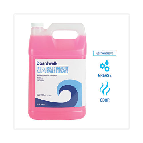 Image of Boardwalk® Industrial Strength All-Purpose Cleaner, Lemon Scent, 1 gal Bottle, 4/Carton