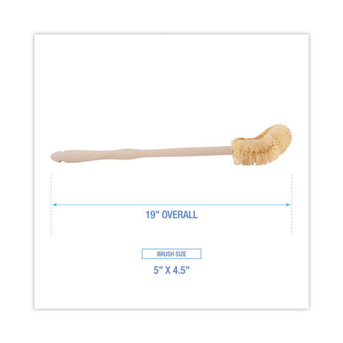 Image of Boardwalk® Tampico Toilet Bowl Brush, 19" Overall Length, Beige