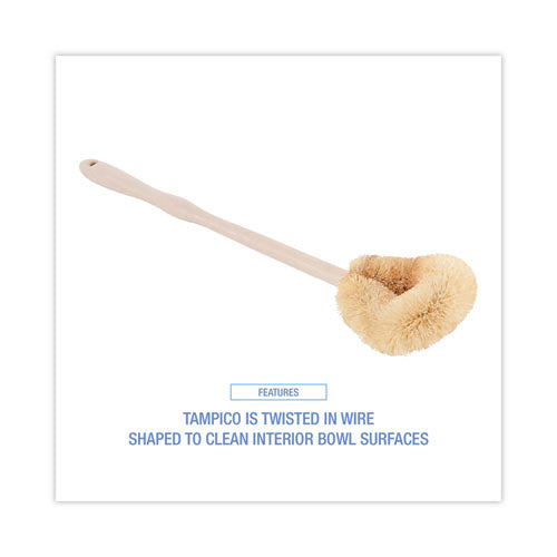 Image of Boardwalk® Tampico Toilet Bowl Brush, 19" Overall Length, Beige
