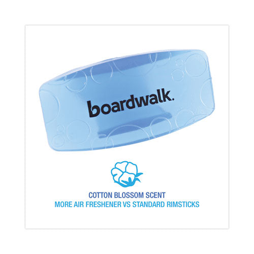 Image of Boardwalk® Toilet Bowl Clip, Cotton Blossom Scent, Blue, 12/Box