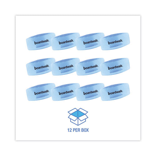 Image of Boardwalk® Toilet Bowl Clip, Cotton Blossom Scent, Blue, 12/Box