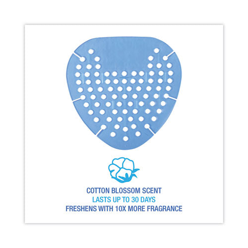 Image of Boardwalk® Gem Urinal Deodorizer Screen, Cotton Blossom Scent, Blue, 12/Box