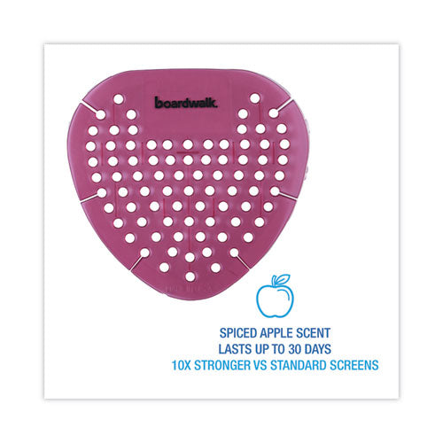 Image of Boardwalk® Gem Urinal Deodorizer Screen, Spiced Apple Scent, Red, 12/Box