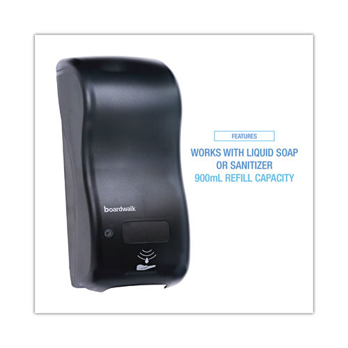 Image of Boardwalk® Bulk Fill Foam Soap Dispenser with Key Lock, 900 mL, 5.25 x 4 x 12, Black Pearl