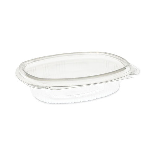 Image of Pactiv Evergreen EarthChoice Recycled PET Hinged Container, 8 oz, 4.92 x 5.87 x 1.32, Clear, Plastic, 200/Carton