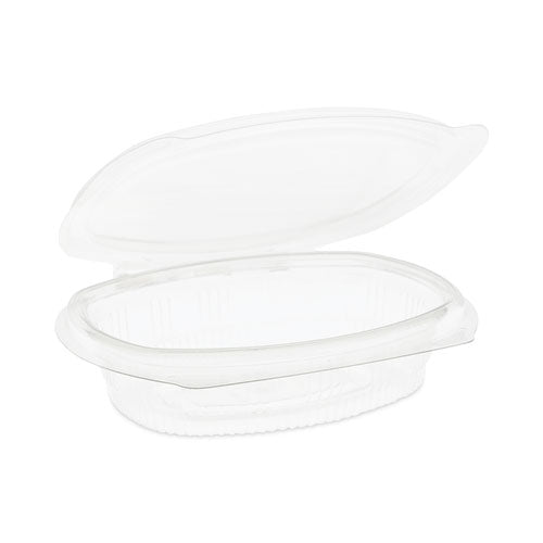 Image of Pactiv Evergreen EarthChoice Recycled PET Hinged Container, 8 oz, 4.92 x 5.87 x 1.32, Clear, Plastic, 200/Carton
