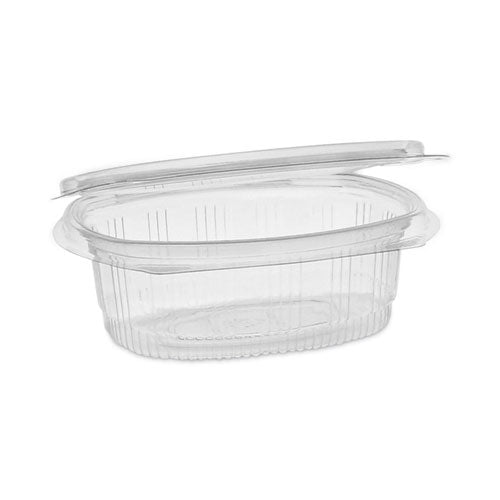 Image of Pactiv Evergreen EarthChoice Recycled PET Hinged Container, 12 oz, 4.92 x 5.87 x 1.89, Clear, Plastic, 200/Carton