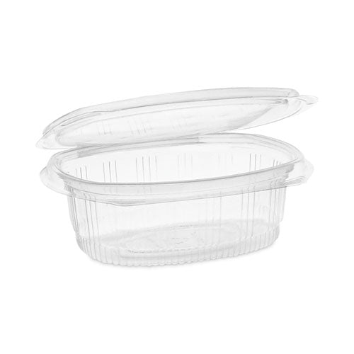 Image of Pactiv Evergreen EarthChoice Recycled PET Hinged Container, 16 oz, 4.92 x 5.87 x 2.48, Clear, Plastic, 200/Carton