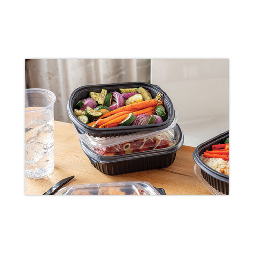 Image of Pactiv Evergreen EarthChoice MealMaster Container, 16 oz, 8.13 x 6.5 x 1, Black, Plastic, 252/Carton